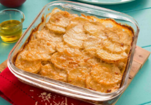 Gratinado de batata com frango