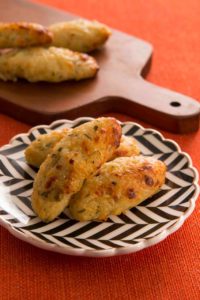 Bolinho de arroz com abóbora e queijo