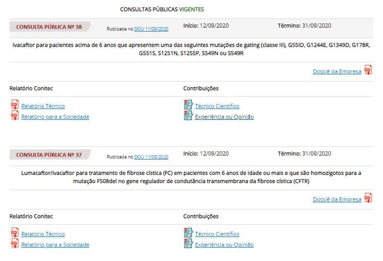 Tire todas as suas dúvidas sobre as consultas públicas dos medicamentos para Fibrose Cística e participe até dia 31 de agosto